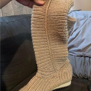 Stylish Tan Over the Knee Boots